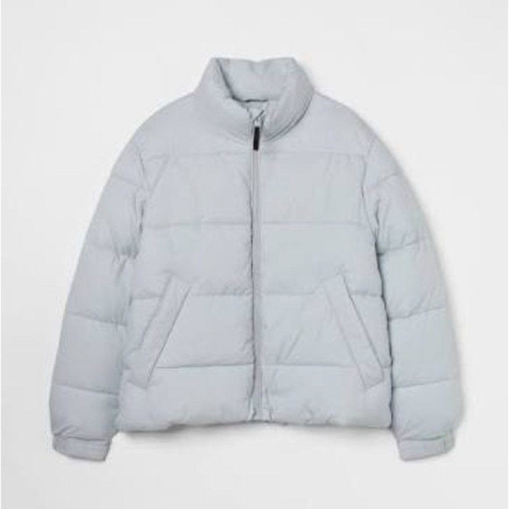 H&M Men's Light Gray Puffer Jacket NWT
